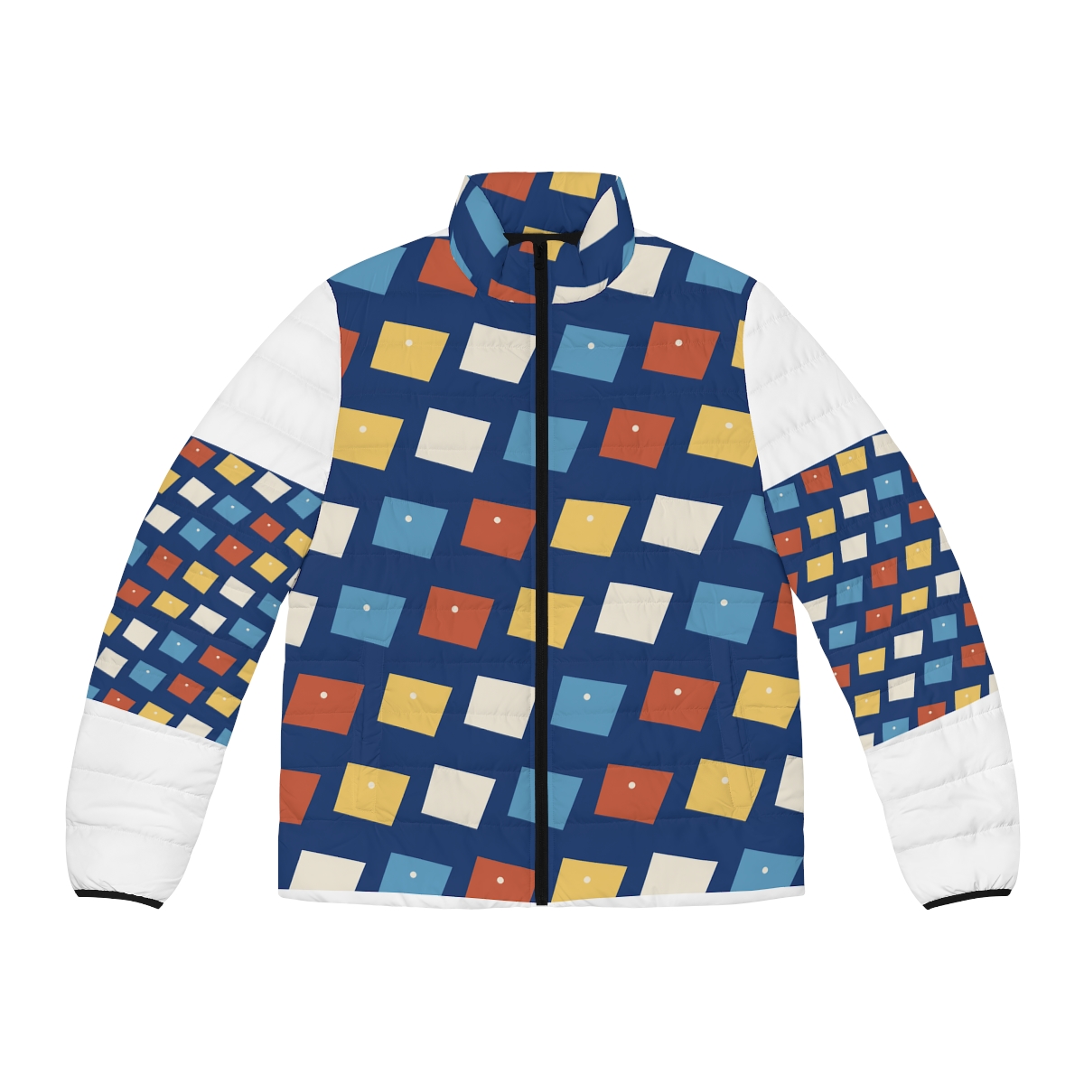 Zoitra Riviera Tile Men's Puffer Jacket — Luxury Edit from Zoitra Collective