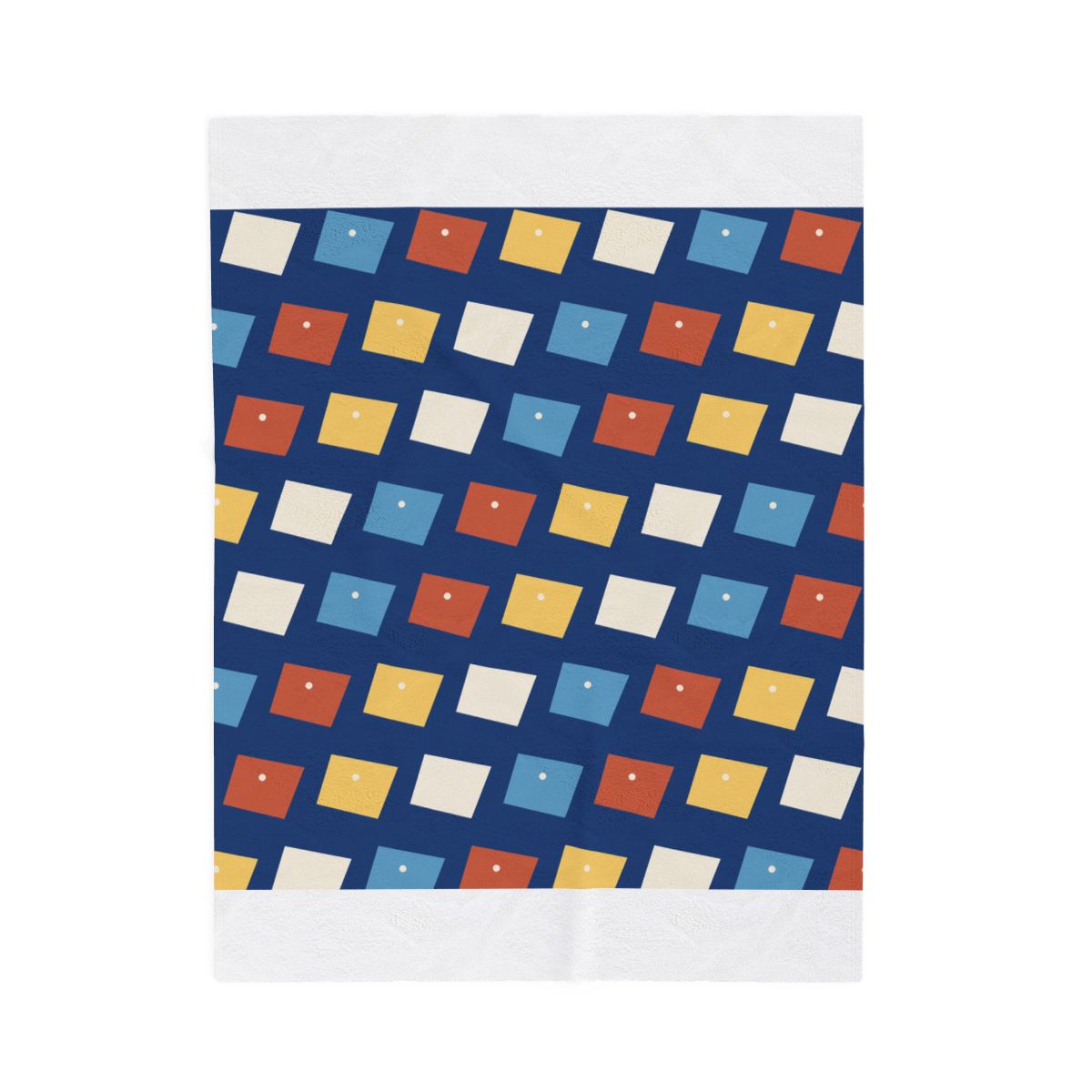 Zoitra Riviera Tile Velveteen Blanket — gallery view 1 of 8