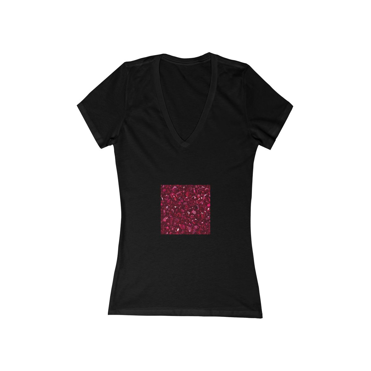 Zoitra Ruby Radiance V-Neck Tee — gallery view 1 of 2