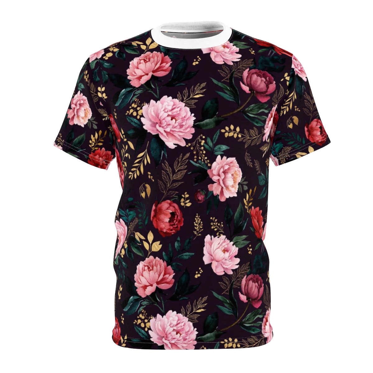 Zoitra Scarlet Nocturne All Over Print T-Shirt — Luxury Edit from Zoitra Collective