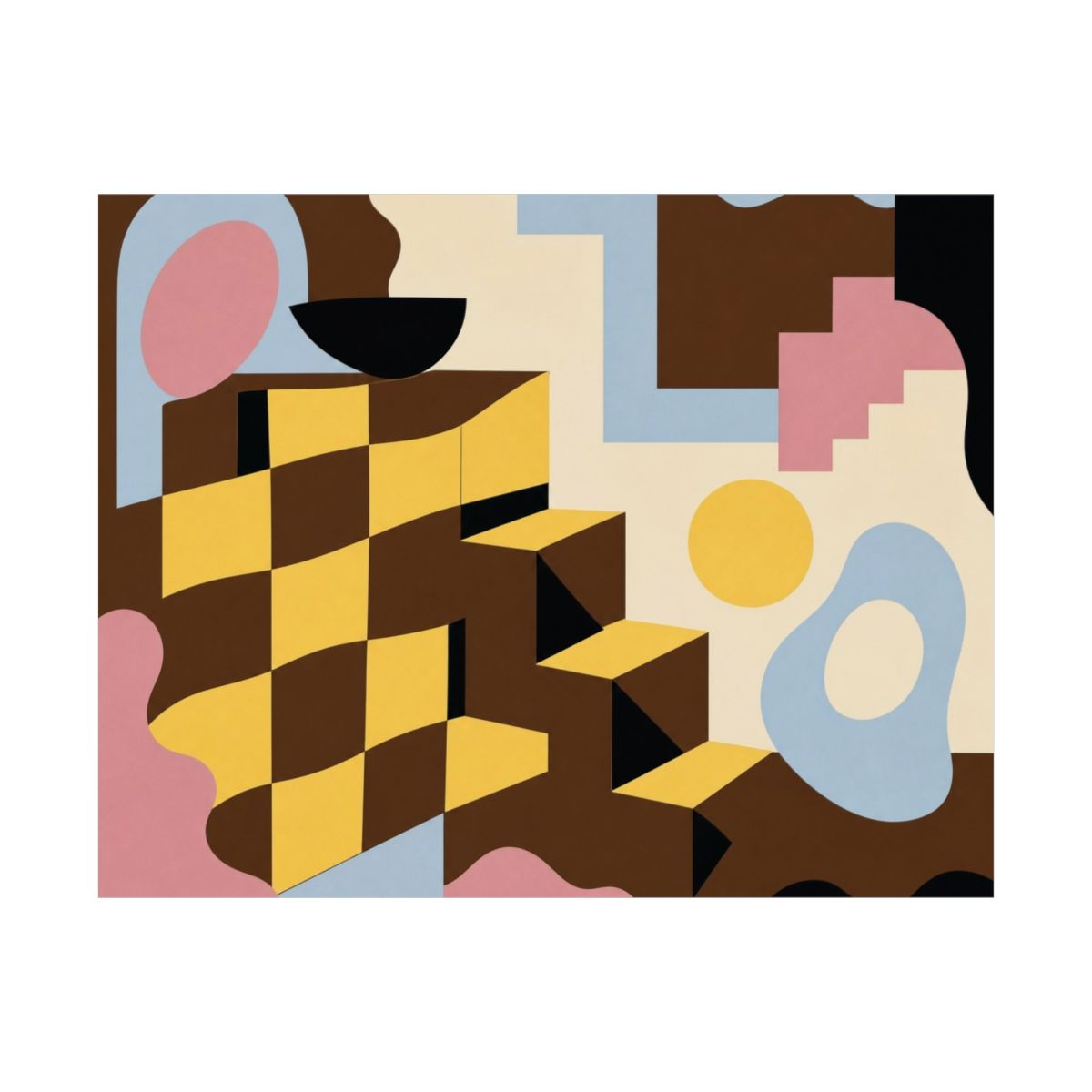 Zoitra Sculptural Check Art Print — Home & Gifting from Zoitra Collective