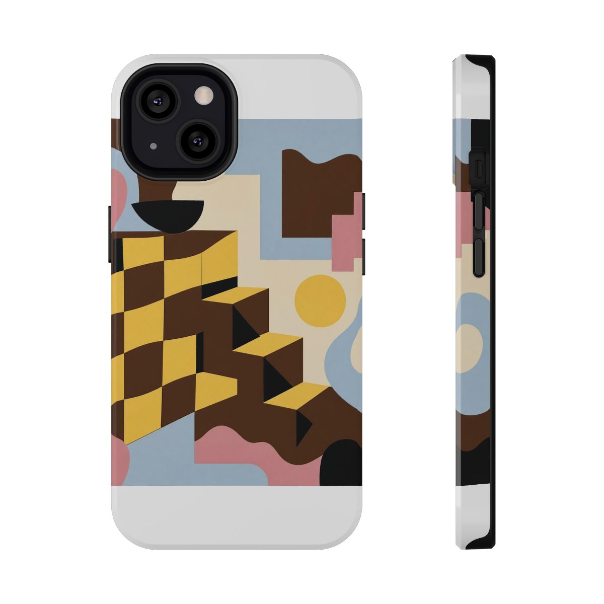 Zoitra Sculptural Check Impact-Resistant Phone Case — Tech & Desk from Zoitra Collective