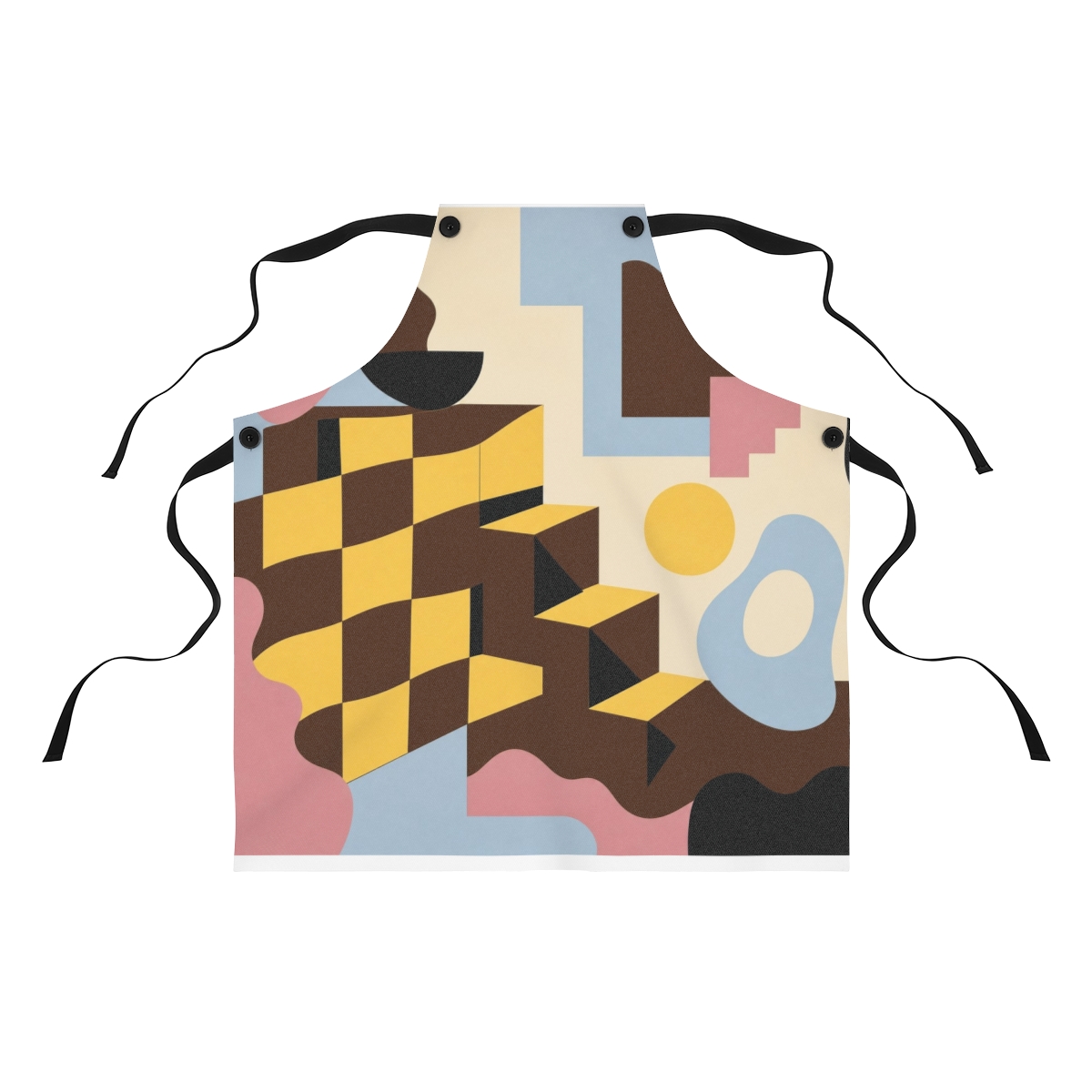 Zoitra Sculptural Check Studio Apron — gallery view 1 of 4