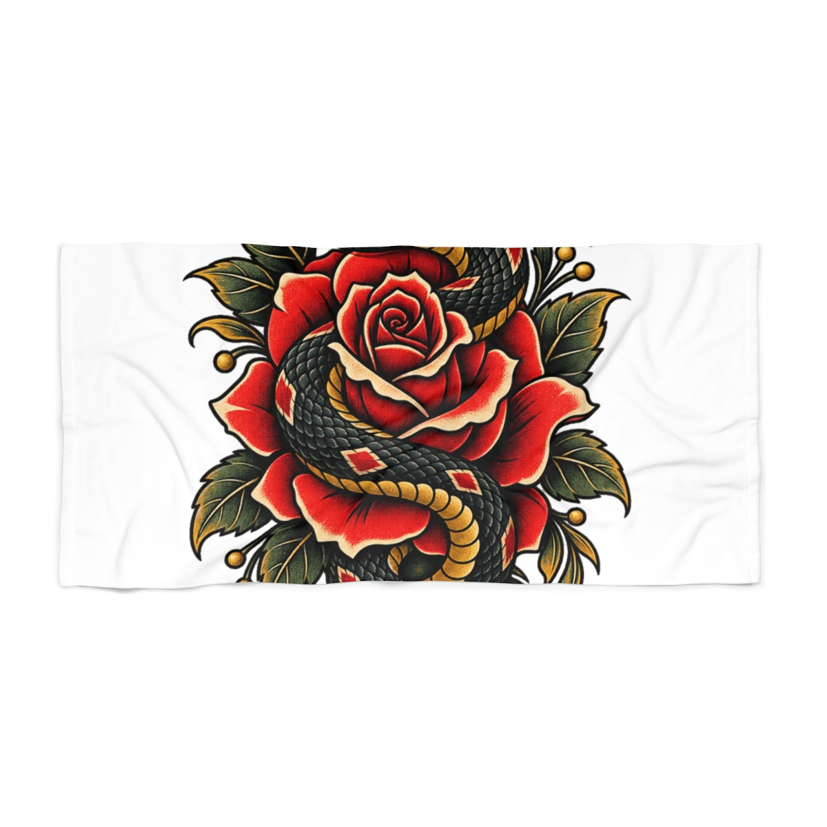 Zoitra Serpent Rose Beach Towel — gallery view 1 of 2