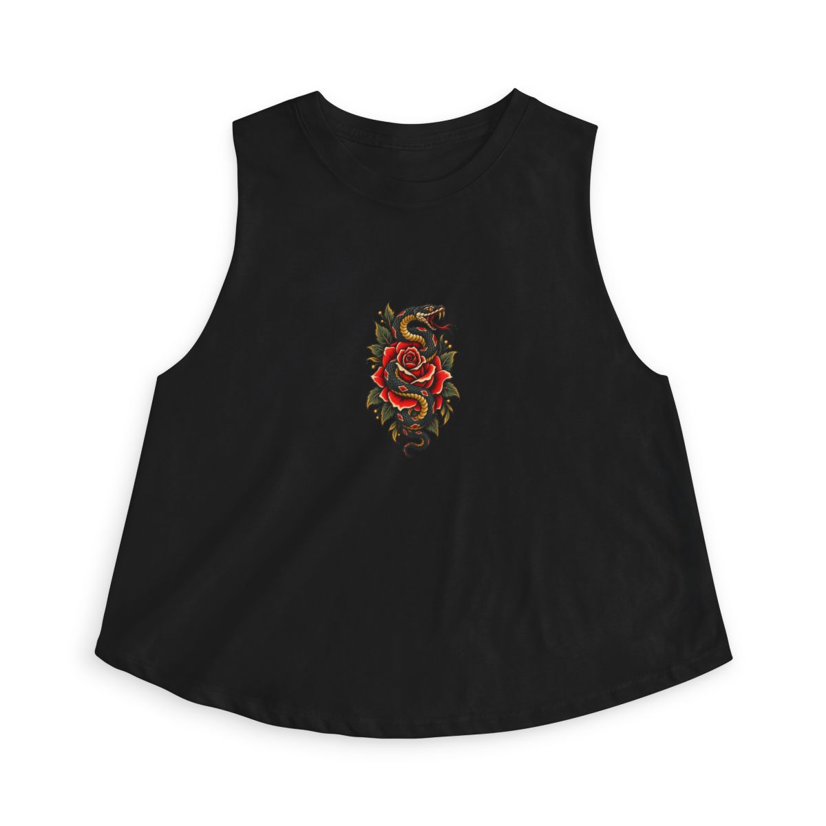 Zoitra Serpent Rose Crop Tee — Apparel from Zoitra Collective