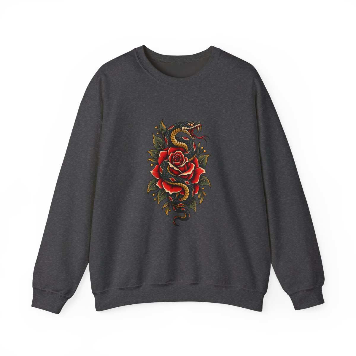 Zoitra Serpent Rose Heavy Blend Crewneck — Luxury Edit from Zoitra Collective