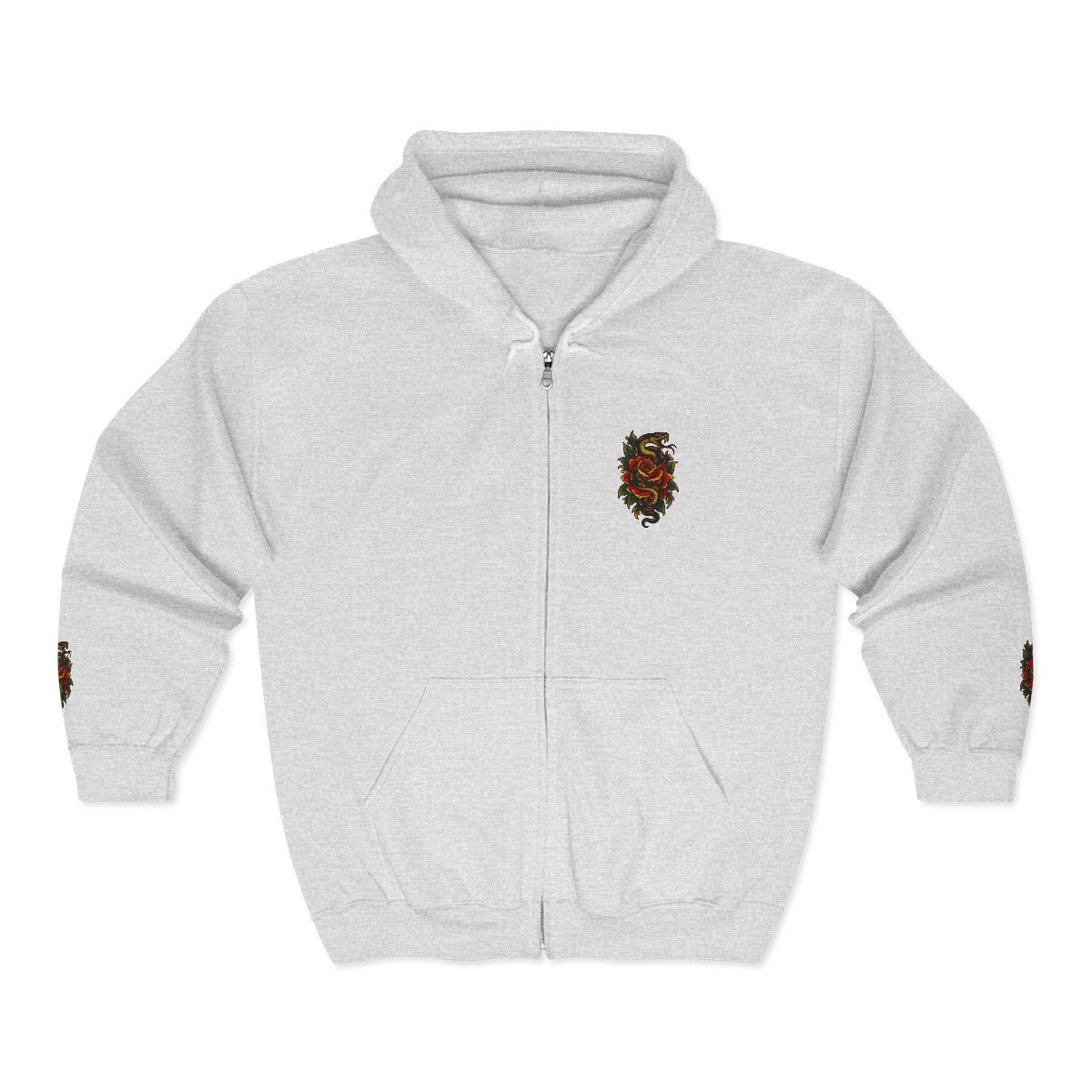 Zoitra Serpent Rose Heavy Blend Hoodie — gallery view 1 of 9