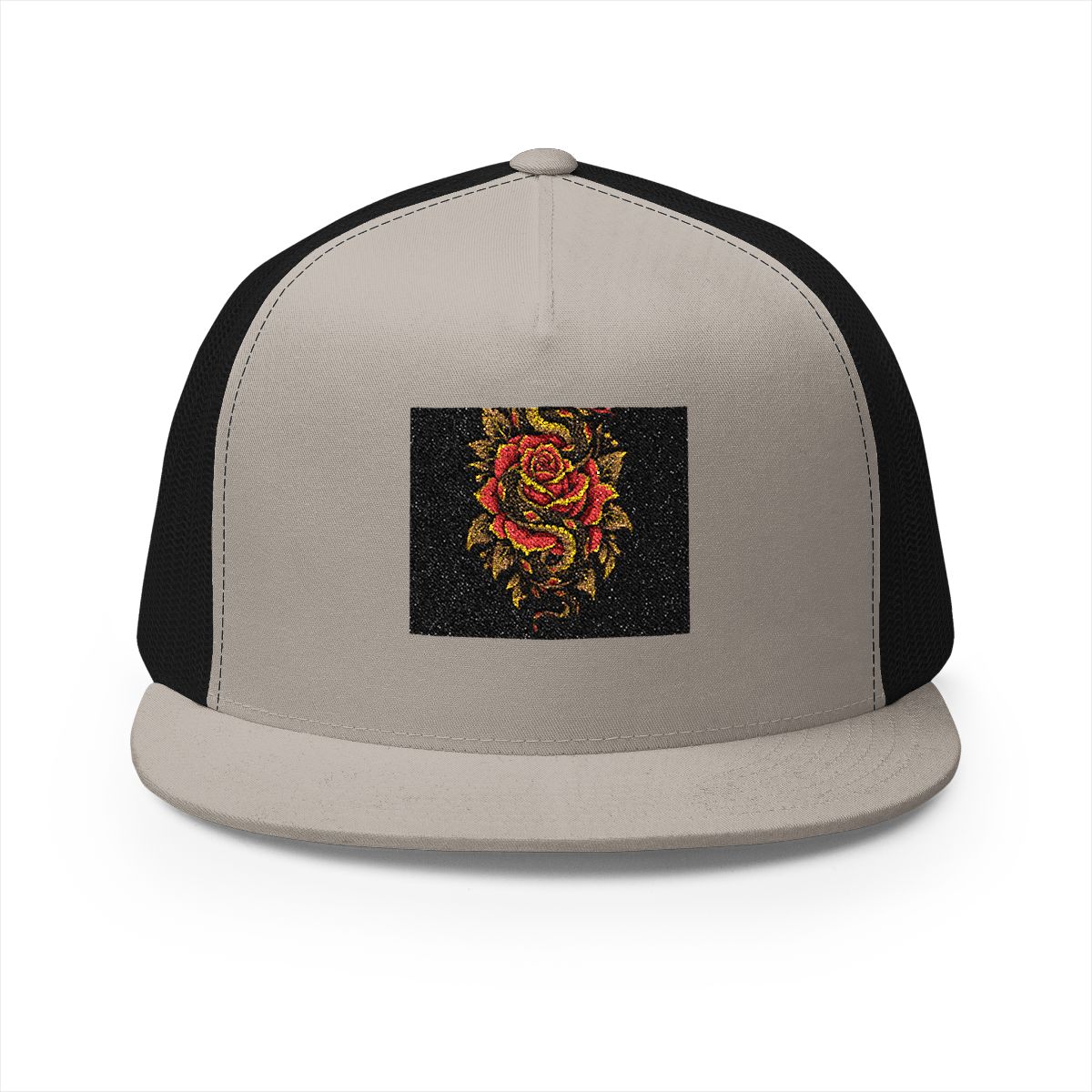 Zoitra Serpent Rose Trucker Cap — Accessories from Zoitra Collective