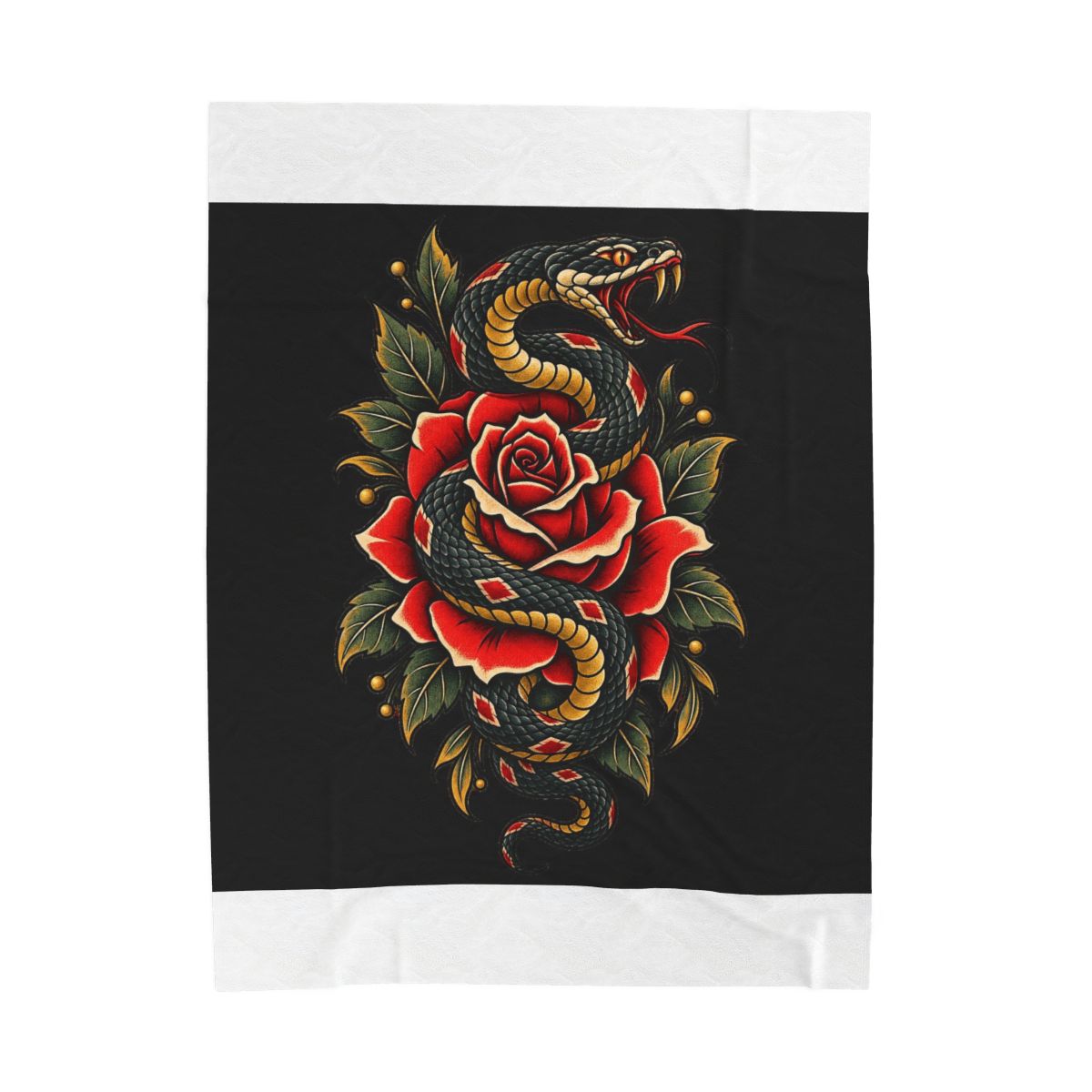 Zoitra Serpent Rose Velveteen Blanket — Home & Gifting from Zoitra Collective
