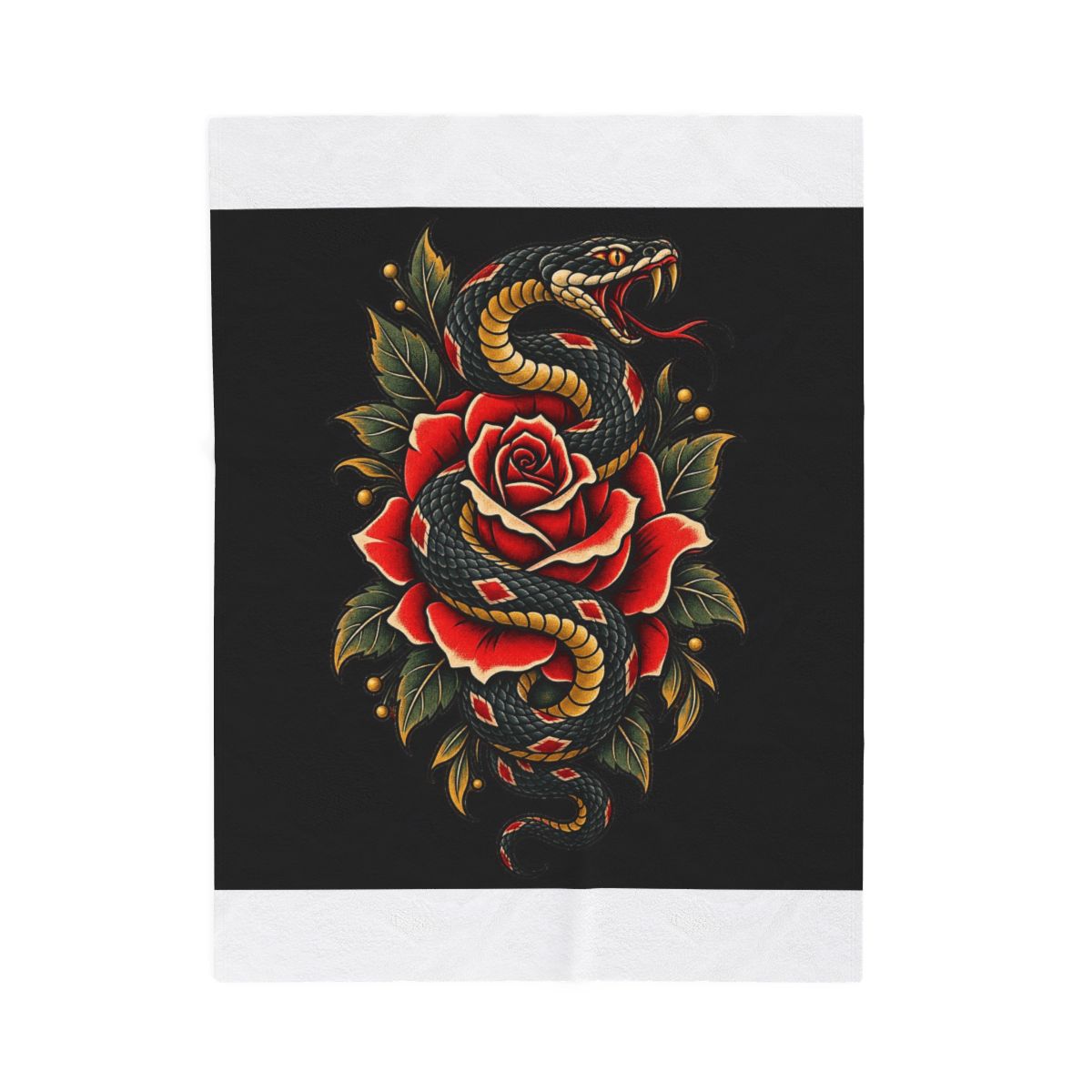 Zoitra Serpent Rose Velveteen Blanket — gallery view 1 of 8