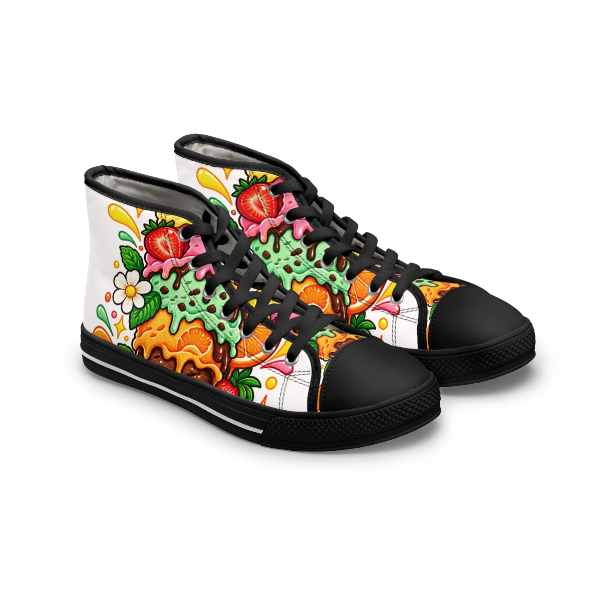 Zoitra Sundae Spark Men's High-Top Sneakers — Luxury Edit from Zoitra Collective