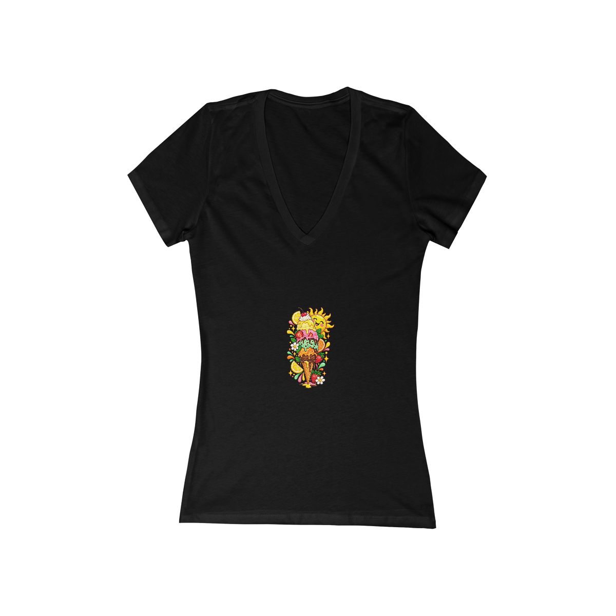 Zoitra Sundae Spark V-Neck Tee — Luxury Edit from Zoitra Collective