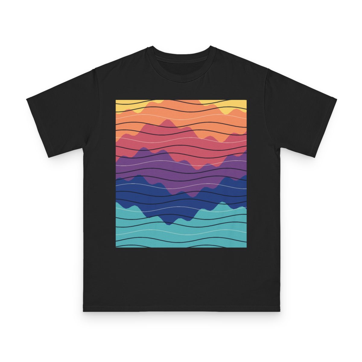 Zoitra Sunset Strata Organic Tee — Apparel from Zoitra Collective
