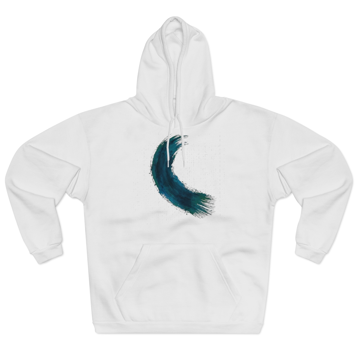 Zoitra Teal Brush Hoodie — Luxury Edit from Zoitra Collective