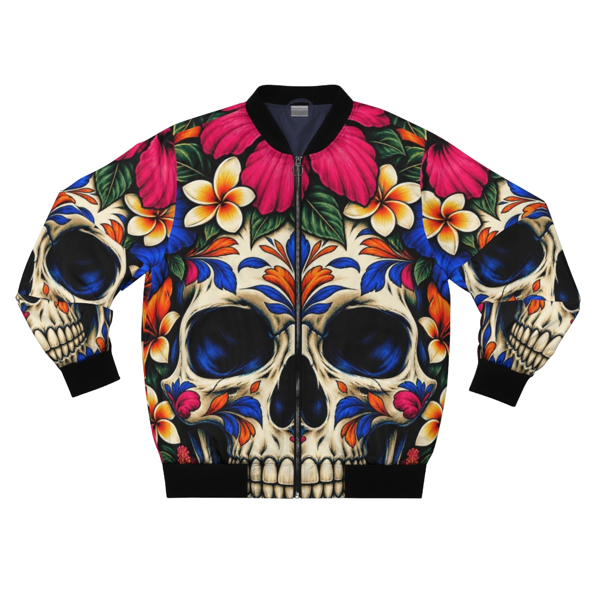 Zoitra Tropical Calavera Bomber Jacket — Luxury Edit from Zoitra Collective