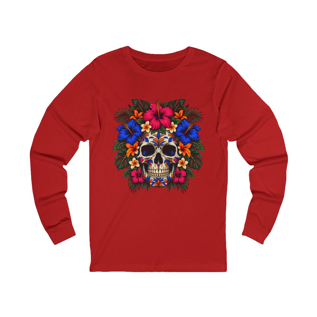 Zoitra Tropical Calavera Long Sleeve Tee — gallery view 1 of 6