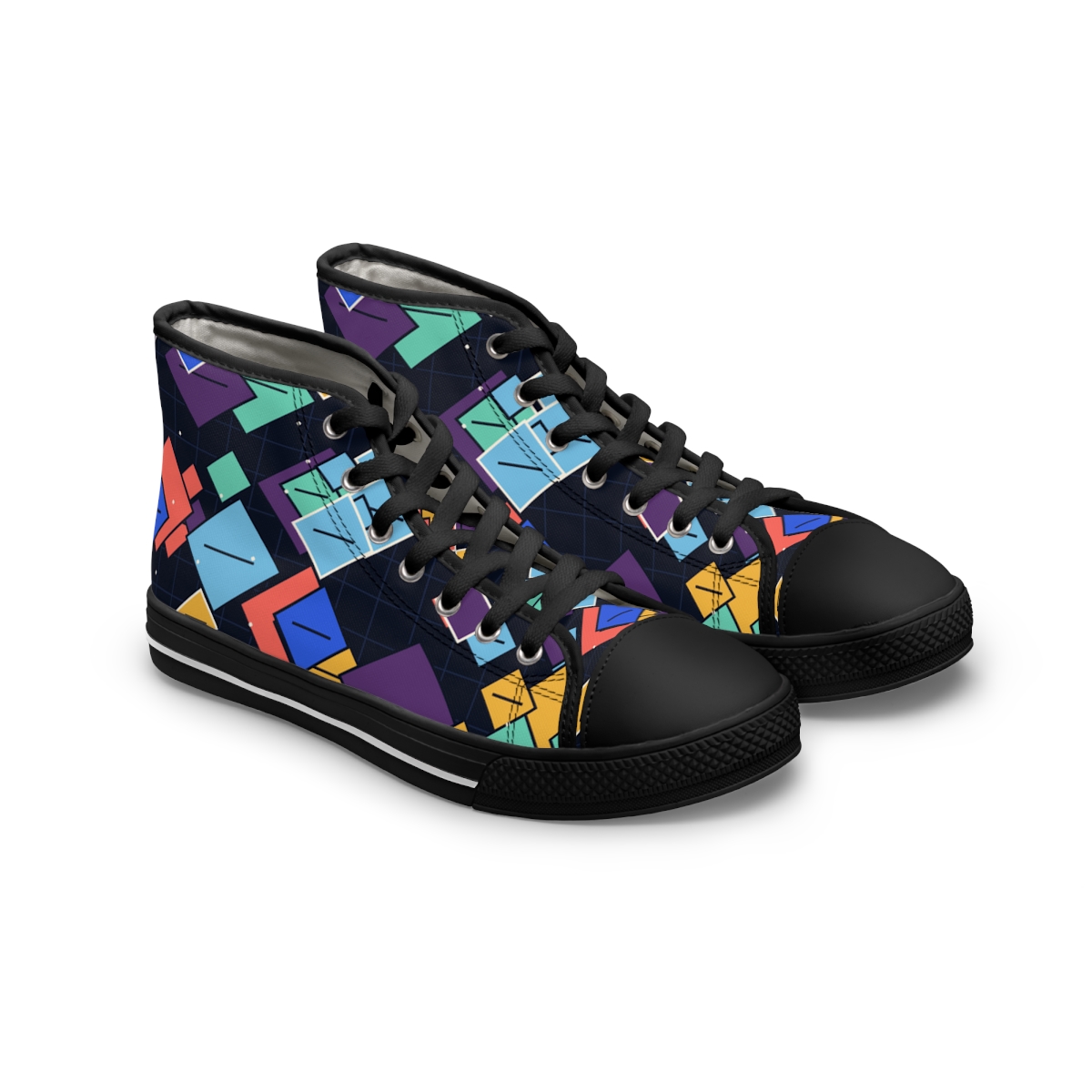 Zoitra Twilight Mosaic Men's High-Top Sneakers — gallery view 1 of 8