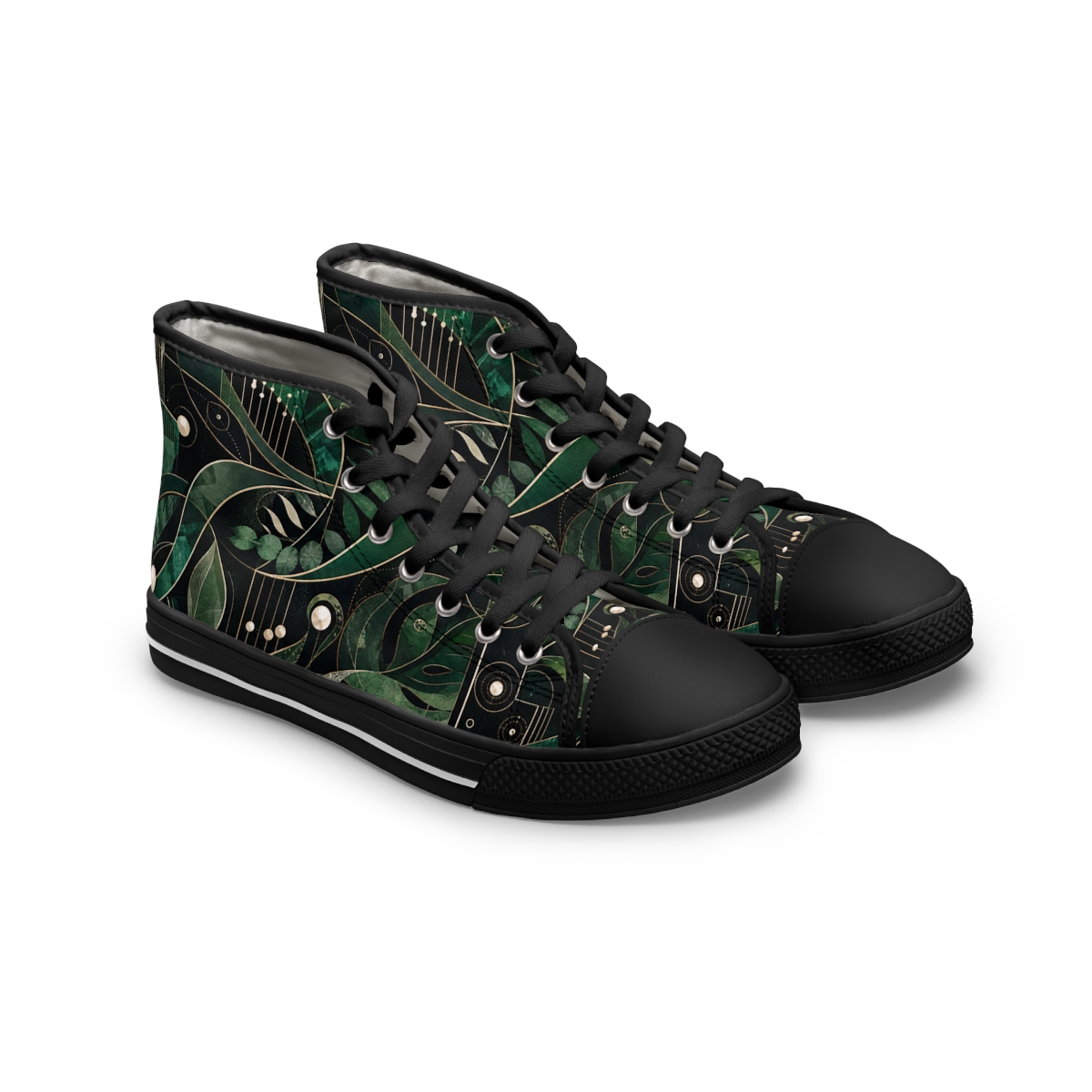 Zoitra Verdant Signal Men's High-Top Sneakers — Luxury Edit from Zoitra Collective