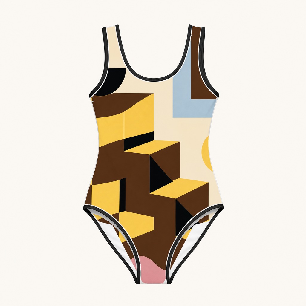 Zoitra Sculptural Check One-Piece Swimsuit