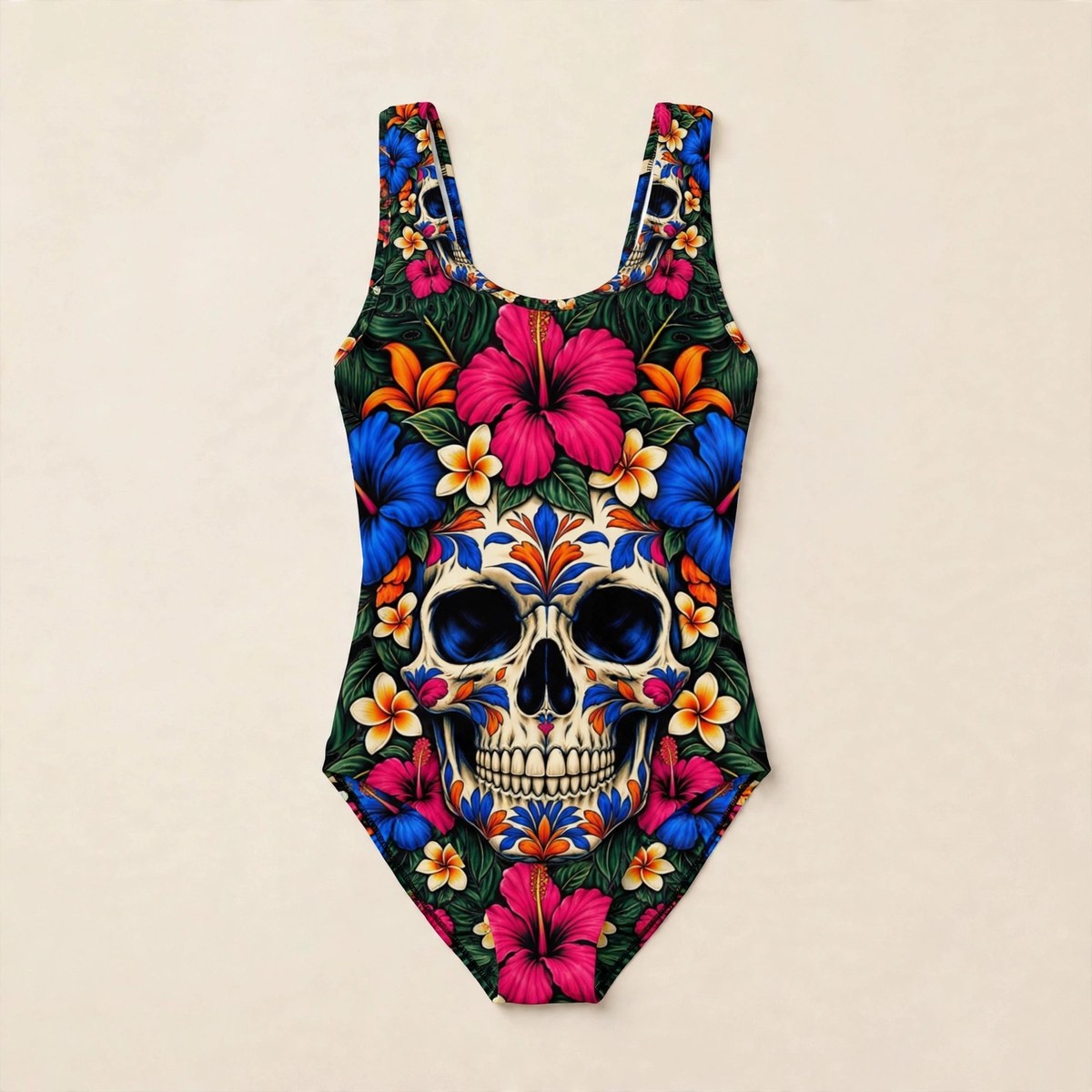 Zoitra Tropical Calavera One-Piece Swimsuit — Swim & Resort from Zoitra Collective